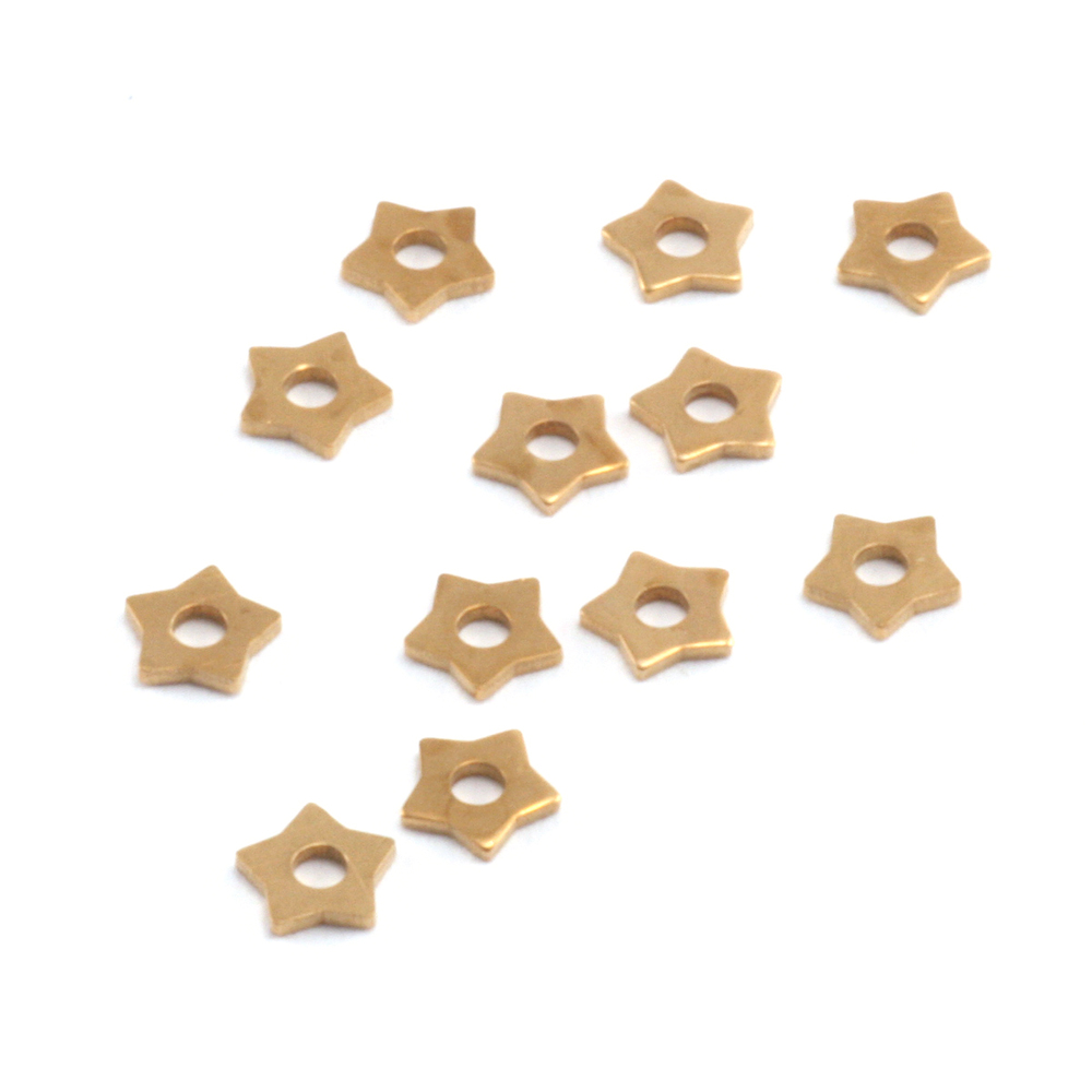 Rivets, Findings & Stringing Star Brass Rivet Accents